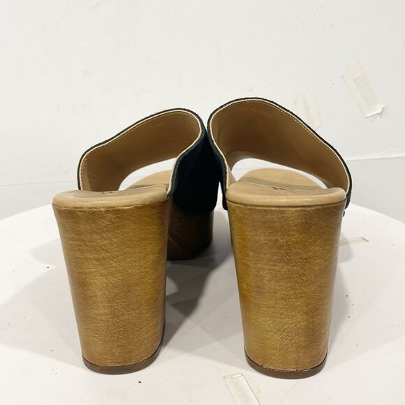 Rebels Orlanda Asymmetrical Platform Clog Sandal Black Y2K Made in Italy Slip On - Picture 2 of 12